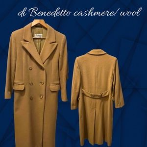 di Benedetto Classic Camel Cashmere & Wool Formal Ladies Coat